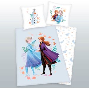 Herding Disney's Frozen Beddengoedset, kussensloop 80 x 80 cm, dekbedovertrek 135 x 200 cm, met knoopsluiting, 100% katoen/flanel, meerkleurig