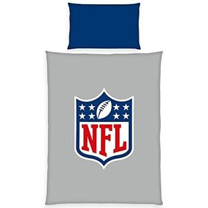 Herding NFL, beddengoedset 65 x 100 cm, dekbedovertrek 160 x 210 cm, met soepel lopende ritssluiting, katoen