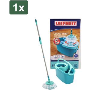 Leifheit 2er Set Ersatzkopf Clean Twist Disc Mop micro duo, für alle