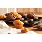 Bakvorm - Muffins - Staal - Antiaanbaklaag - 12 Muffins