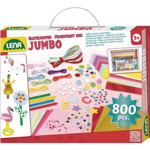 Lena Creatief Knutselkoffer Jumbo Roze 800 Onderdelen