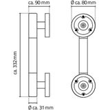 Badgreep met softgrip wiesbaden ridder ken 30 cm chroom