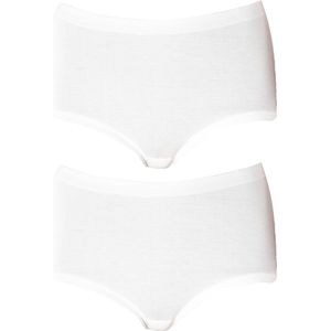 Fein - Rib Original - 2-Pack Taille Dames Slips - 100% Biologisch Katoen - Wit