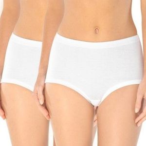 Schiesser - Fein Rib Original - 2-Pack Taille Slips - Wit - 100% Biologisch Katoen