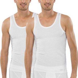Schiesser - 103401 - Ondershirt - Wit - 95% Katoen, 5% Elastaan - 2-Pack