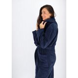 Schiesser - Essentials - Badjas - Navy - 100% Katoen