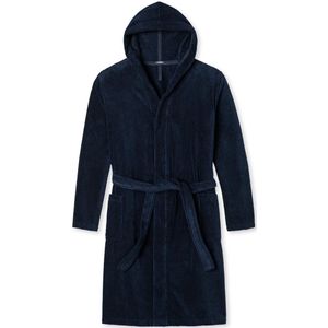 Schiesser - Essentials - Badjas - Navy - 100% Katoen