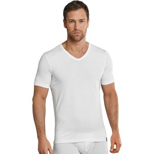 Schiesser - 95/5 T-shirt - Zwart - Pima Katoen - V-hals