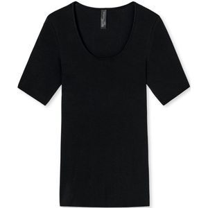 Schiesser Luxury Shortsleeve Dames Ondershirt - Zwart