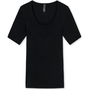 Schiesser Luxury Shortsleeve Dames Ondershirt - Zwart