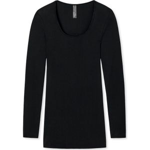 Schiesser Luxury Longsleeve Dames Ondershirt - Zwart