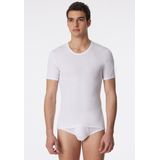 SCHIESSER Essentials T-shirt (1-pack) - Doppelribb met O-hals - wit