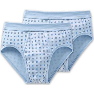 Schiesser - Essentials - Boxershorts - Lichtblauw - 100% Katoen - 2-Pack
