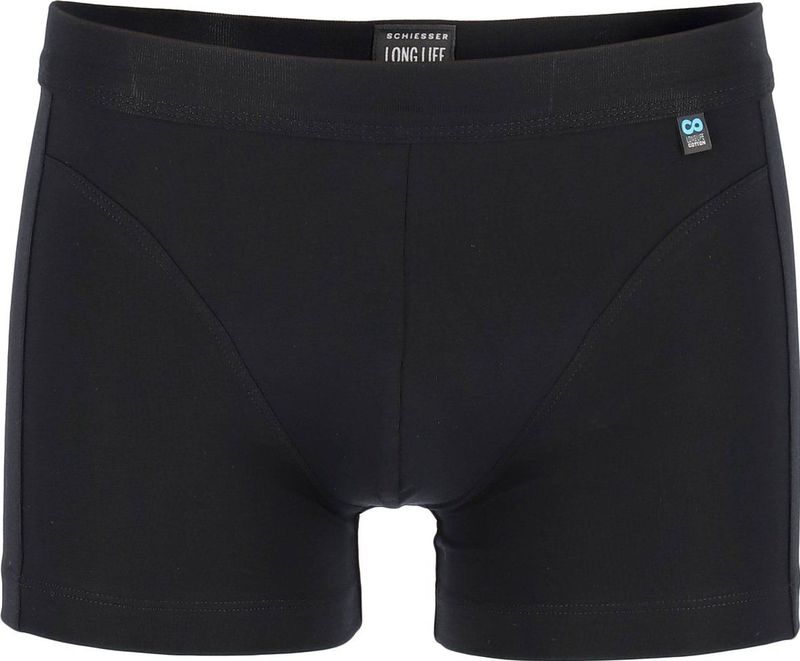 Schiesser - Long Life Cotton - Short - Zwart - 95% Katoen, 5% Elastan
