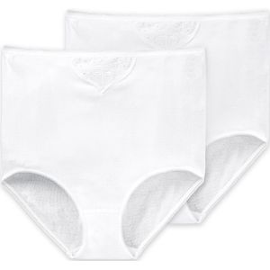Schiesser - 145241 Cotton Essentials - Damesmaxislips - Wit - Set van 2