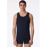 Schiesser - Long Life Soft - Ondershirt - Blueblack - Katoen, Zijde, Elastaan