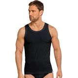 Schiesser - Long Life Soft - Ondershirt - Blueblack - Katoen, Zijde, Elastaan