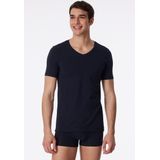 Schiesser - 149043 - T-Shirt - Blueblack - Katoen-Zijde-Elastaan