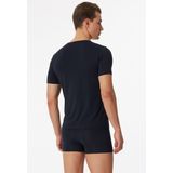 Schiesser - 149043 - T-Shirt - Blueblack - Katoen-Zijde-Elastaan