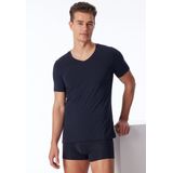 Schiesser - 149043 - T-Shirt - Blueblack - Katoen-Zijde-Elastaan