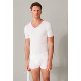 SCHIESSER - Laser Cut - T-shirt - Wit - Katoen - Korte Mouwen