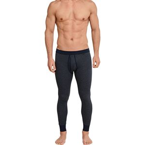 Schiesser - Feinripp Melange - Lange Onderbroek - Zwart - 100% Katoen