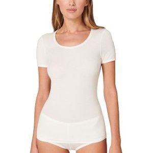SCHIESSER Personal Fit T-shirt (1-pack) - dames shirt korte mouwen natuurlijk wit