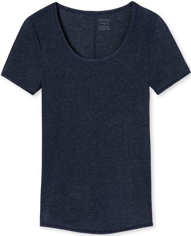 SCHIESSER Personal Fit T-shirt (1-pack) - dames shirt korte mouwen nachtblauw