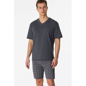 SCHIESSER - Sportieve Shortama - Antraciet - 100% Katoen