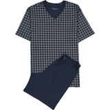 Schiesser - 159617 - Pyjama - Donkerblauw - 100% Katoen