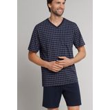 Schiesser - 159617 - Pyjama - Donkerblauw - 100% Katoen