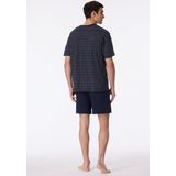 Schiesser - 159617 - Pyjama - Donkerblauw - 100% Katoen