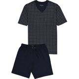 Schiesser - 159617 - Pyjama - Donkerblauw - 100% Katoen