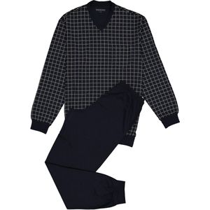 Schiesser - Pyjama - Donkerblauw - Blokruit - Katoen