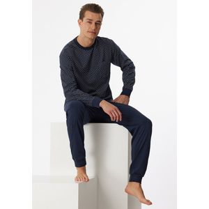 Schiesser - Dark Sapphire - Pyjama Set - Donkerblauw - Lang - Tweedelig