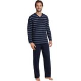 SCHIESSER - Heren Pyjama Set - Blauw/Wit Gestreept - Katoen