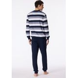 Schiesser - 159623 - Pyjama - Donkerblauw - 100% Katoen