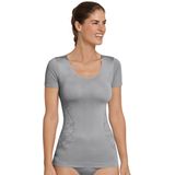 SCHIESSER Active Mesh Light T-shirt (1-pack) - dames shirt korte mouwen zilvergrijs