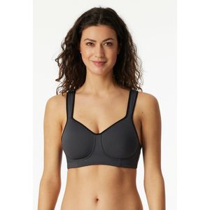 Schiesser - Active - Sportbeha - Antraciet - Softcup, Medium Ondersteuning