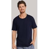 Schiesser M R Heren korte mouw Pyjamashirt - Donkerblauw