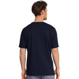 Schiesser M R Heren korte mouw Pyjamashirt - Donkerblauw