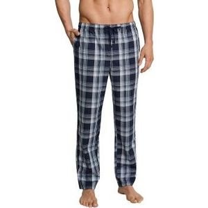 SCHIESSER Mix+Relax - Lounge Broek - Blauw Geruit - Katoen