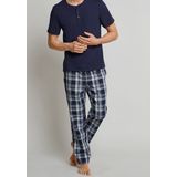 Schiesser Mix & Relax lange pyjamabroek voor heren, Donkerblauw-gem._163842