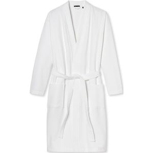 SCHIESSER - Heren Badjas - Wit - Dunne Wafel Piqué - Absorberend Vermogen