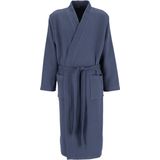 SCHIESSER - Heren Badjas - Donkerblauw - Dunne Wafel Piqué