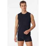 SCHIESSER - Long Life Soft - Onderhemd - Blauwzwart - Optimaal Vochtbeheer, 10% Elastaan