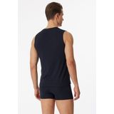 SCHIESSER - Long Life Soft - Onderhemd - Blauwzwart - Optimaal Vochtbeheer, 10% Elastaan