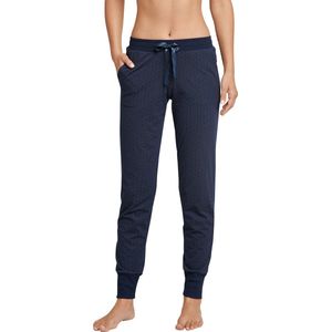 Schiesser Damen Schlafhose lang mit Bündchen Baumwolle Stretch - Mix + Relax
