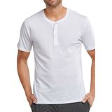 SCHIESSER Mix+Relax T-shirt - Korte Mouw - O-hals - Wit - 100% Katoen
