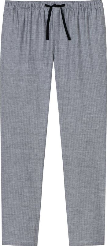 SCHIESSER Mix+Relax - Lounge Broek - Zwart met Wit Visgraat - Katoen